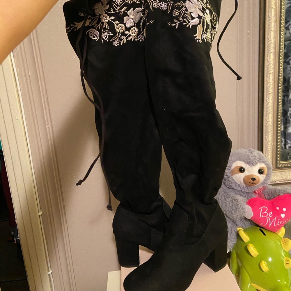 *SOLD* JustFab Adina Over The Knee Heeled Boot